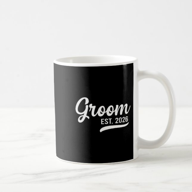 Mug Groom Est 2026 Just Married Honeymoon Wedding Groo (Droite)