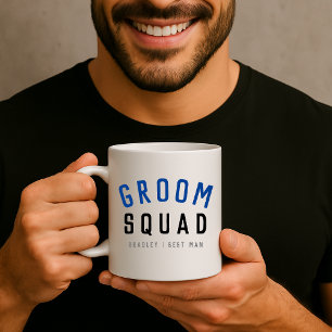 Mug Groom Squad   Moderne Bachelor Groomsman Design