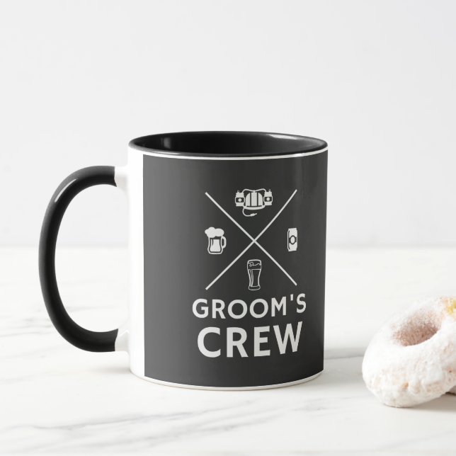 Mug Groom's Crew Groomsmen Bachelor Party (Avec donut)