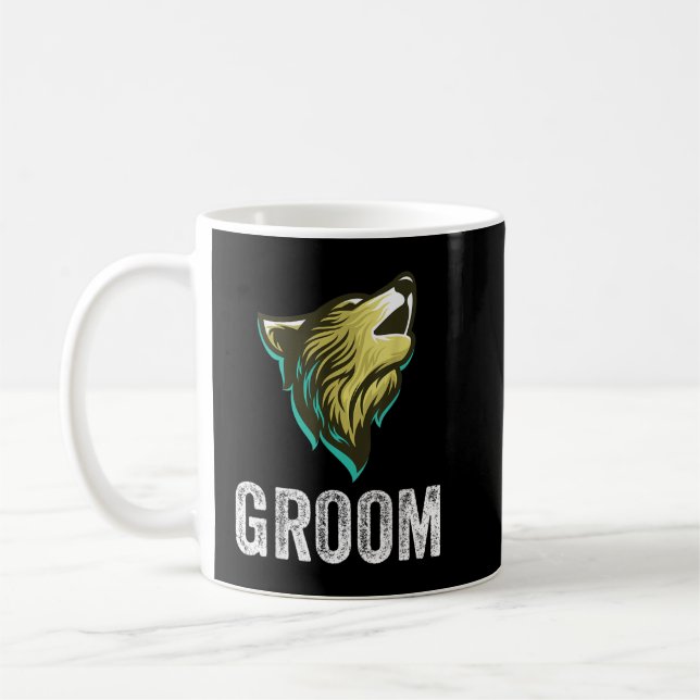 Mug Grooms Wolf Bachelor Wedding Groomsmen Team Party  (Gauche)