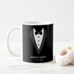 Mug Groomsman personnalisé noir<br><div class="desc">Noir Personnalisé Groomsman Coffee Mug</div>