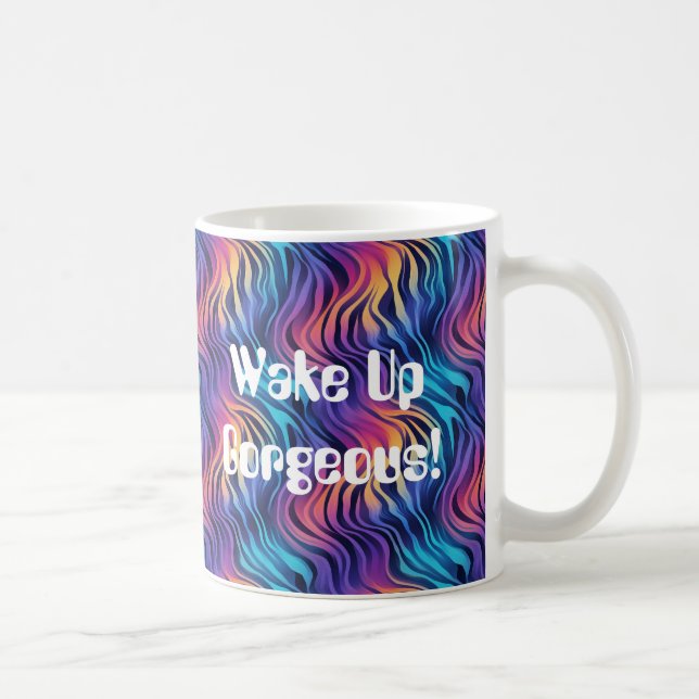 Mug Groovy 90s Multicolore Style Bohème   (Droite)