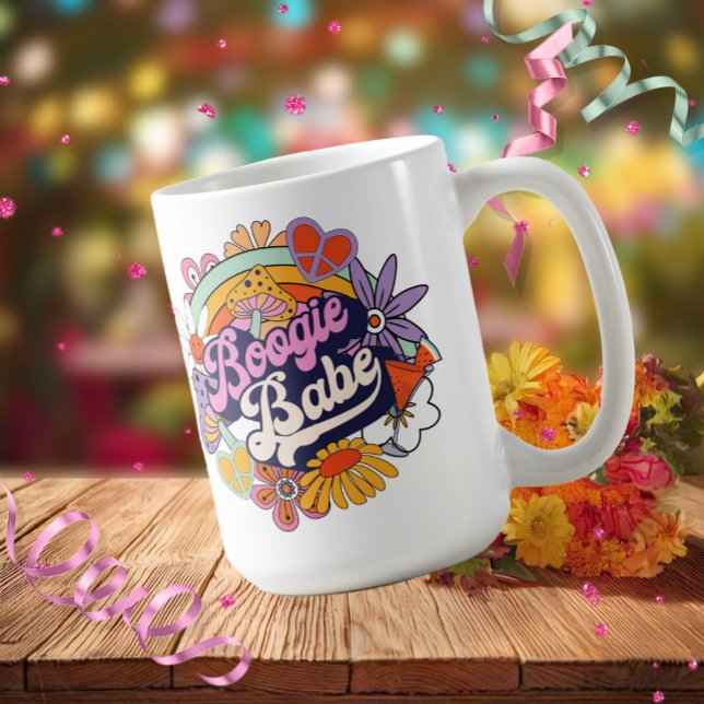 Mug Groovy années 70 Bachelière Boogie Babe ID929 (Créateur téléchargé)