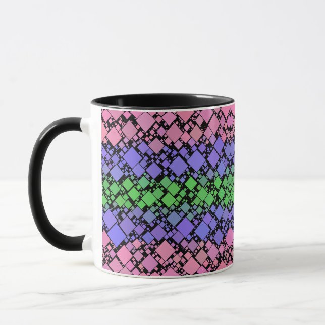 Mug Groovy Boho Rétro Mod Géométrique Fierté Trigender (Gauche)