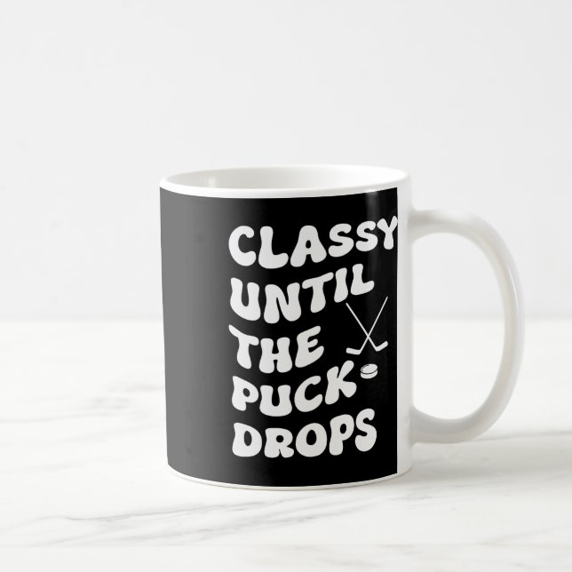 Mug Groovy Cly jusqu'à ce que le palet tombe Hockey Fe (Droite)