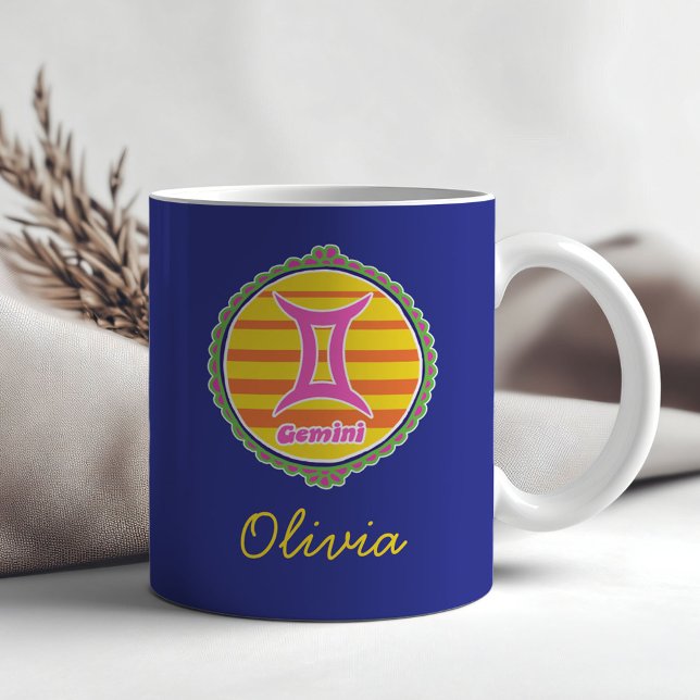 Mug Groovy Gemini Personnalisé (Créateur téléchargé)