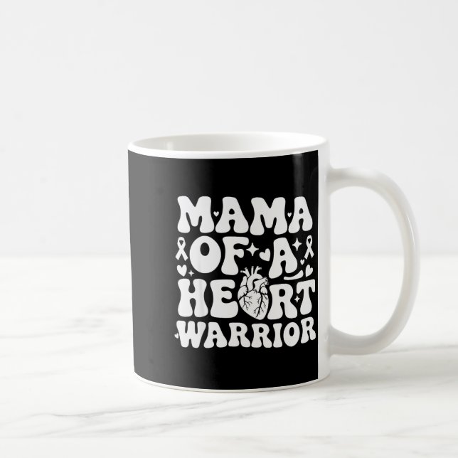 Mug Groovy Mama Of A Heart Warrior Chd Awareness Heart (Droite)
