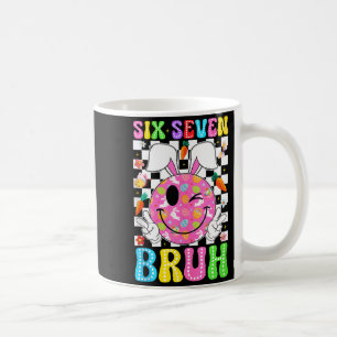 Mug Groovy six sept bruh jour de Pâques 6 7 mème lapin