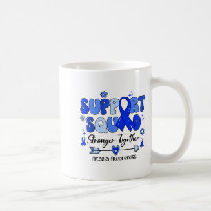 Mug Groovy Support Squad Ruban Bleu de la sensibilisat