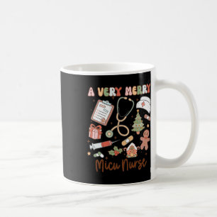 Mug Groovy un très joyeux Noël d'infirmière en USI méd