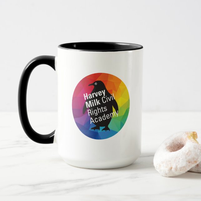 Mug Gros Arc-en-ciel, boue de pingouin (Avec donut)