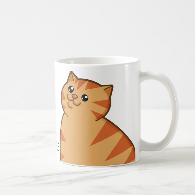 Mug Gros chat orange heureux (Droite)