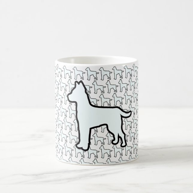 Mug Gros Chien Blanc Blanc (Centre)