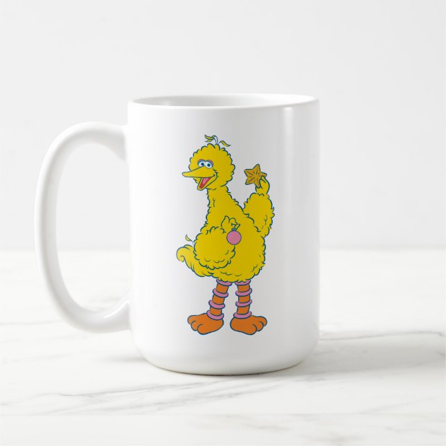 Mug Gros Oiseau tenant des ornements de Noël (Gauche)