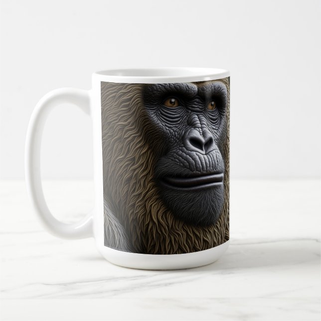 Mug Gros Pied de face rapproché | Gorille, Grand Singe (Gauche)