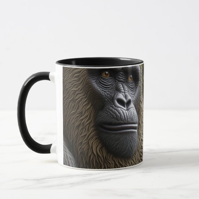 Mug Gros Pied de face rapproché | Gorille, Singe de la (Gauche)