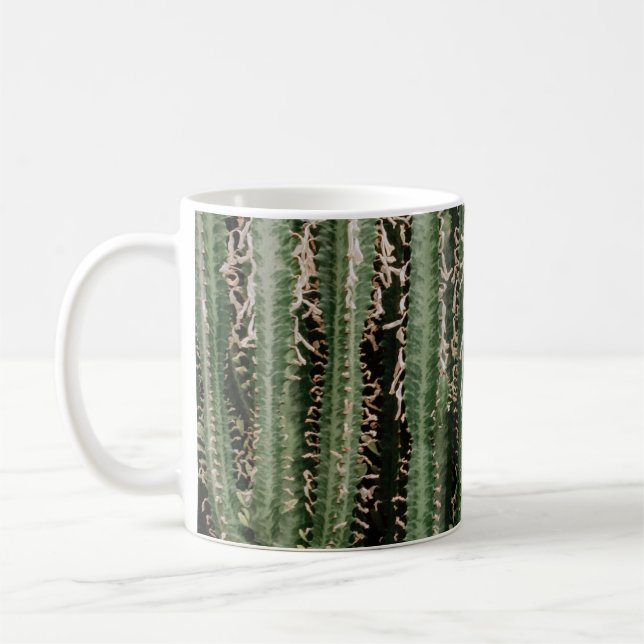 Mug Gros plan du plante de cactus vert (Gauche)