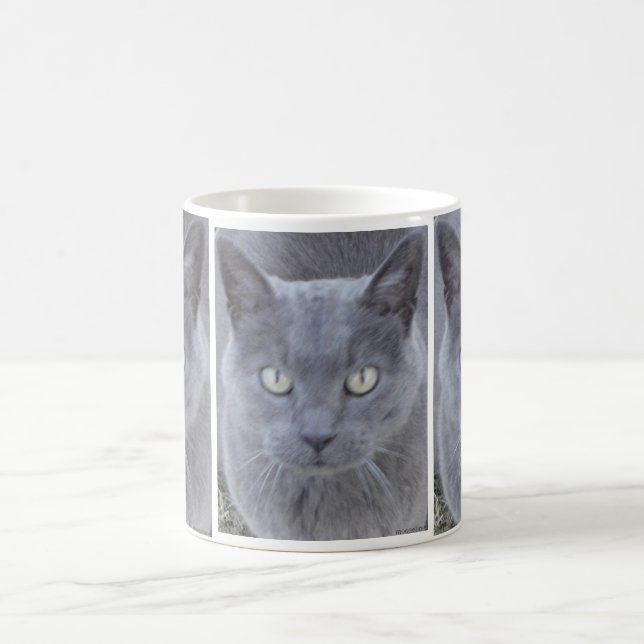 Mug Gros plan du visage de chat gris (Centre)