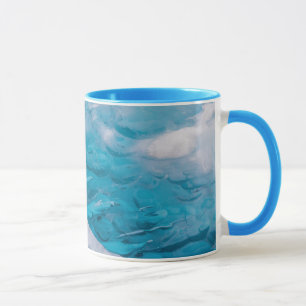 Mug Gros plan sur de la glace bleue