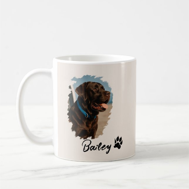 Mug Gros plan sur le chocolat Labrador | Cadeau Portra (Gauche)
