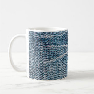 Mug Gros plan sur le tissu Denim.