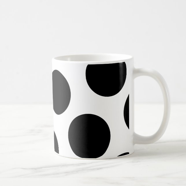 Mug Gros points noirs diagonaux (Droite)