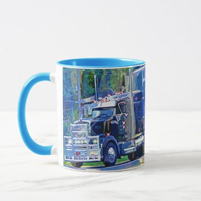Mug Gros Rig, Véhicule De Transport Lourd, Camion (Gauche)