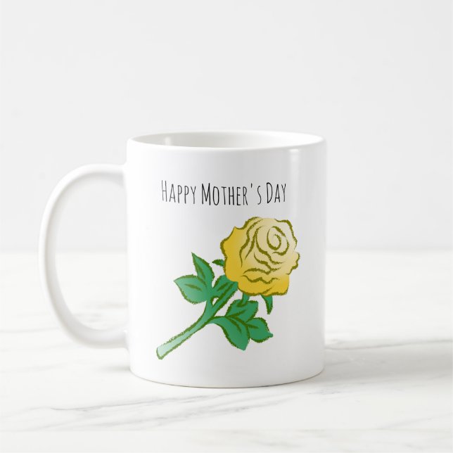 Mug Grosse Belle Rose Jaune (Gauche)