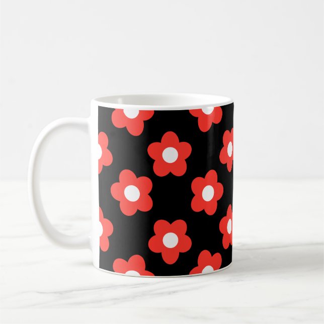 Mug Grosse Fleur Rouge (Gauche)