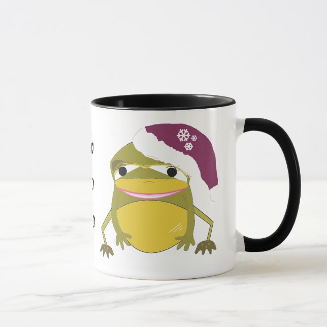 Mug Grosse grenouille de Noël amusante à dire (Droite)