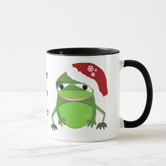 Mug Grosse grenouille de Noël amusante à dire (Droite)