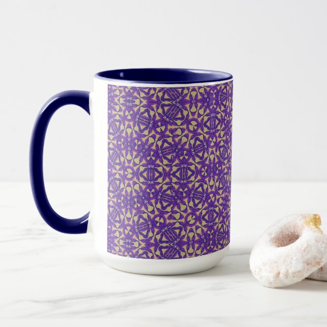 Mug Grosse Musique violet et or (Avec donut)