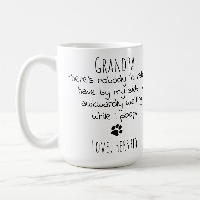 Mug Grossesse chien grand-père personnalisable petit-c (Gauche)