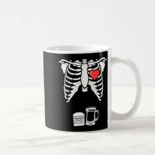 Mug Grossesse de squelette Burger Bière Chemise Radiog