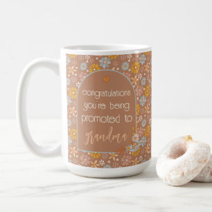 Mug Grossesse personnalisée Révéler cadeau Boho Floral