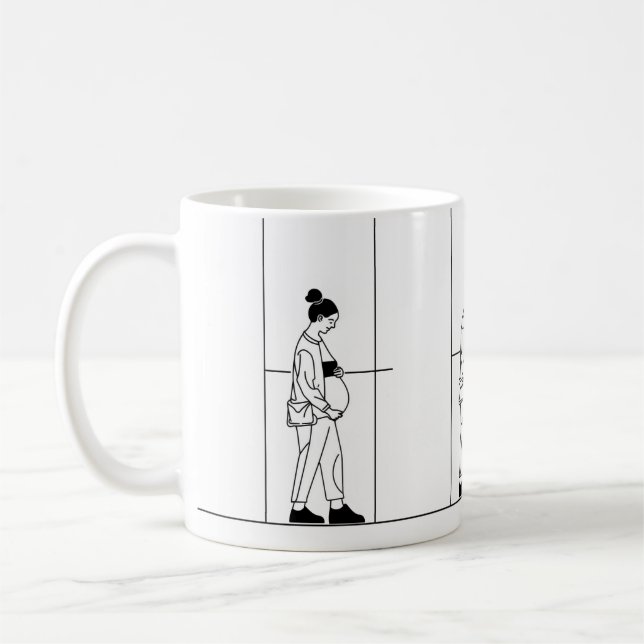 Mug Grossesse Pregnat Femme Simple (Gauche)