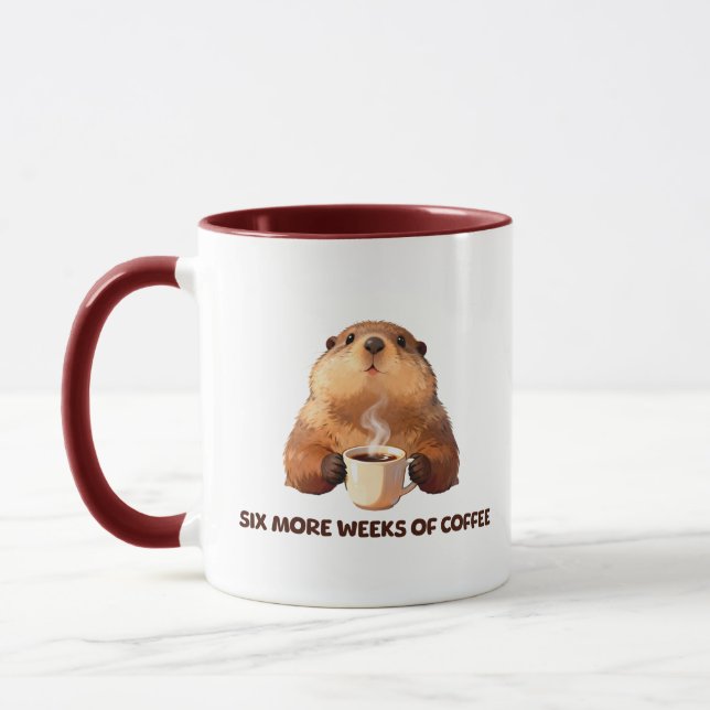 Mug Groundhog Coffee | Six semaines de café supplément (Gauche)