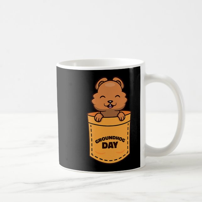 Mug Groundhog Day 2023 Pocket Meme Funny Groundhog Lov (Droite)