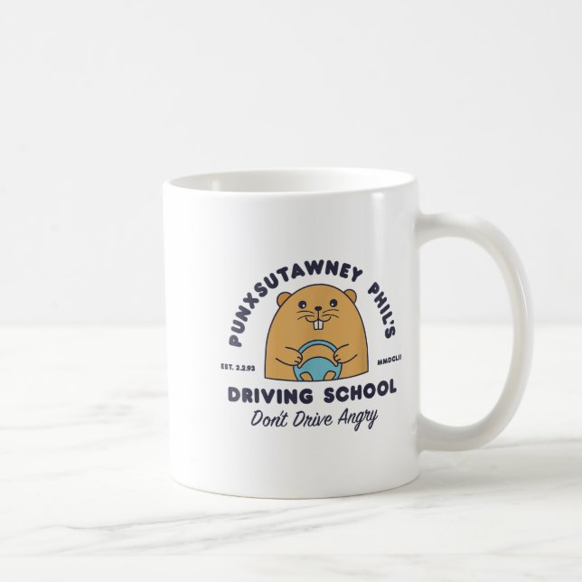 Mug Groundhog Driving School Funny Men Women Retro Rod (Droite)