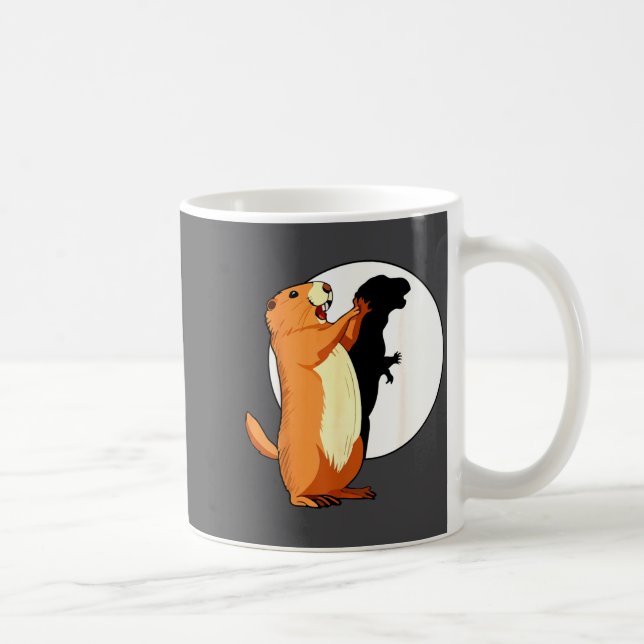 Mug Groundhog Shadow Dinosaur Funny Puppet Happy Groun (Droite)
