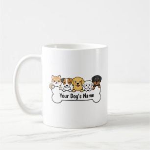 Mug Groupe de chiots mignons multi-race Chien personna