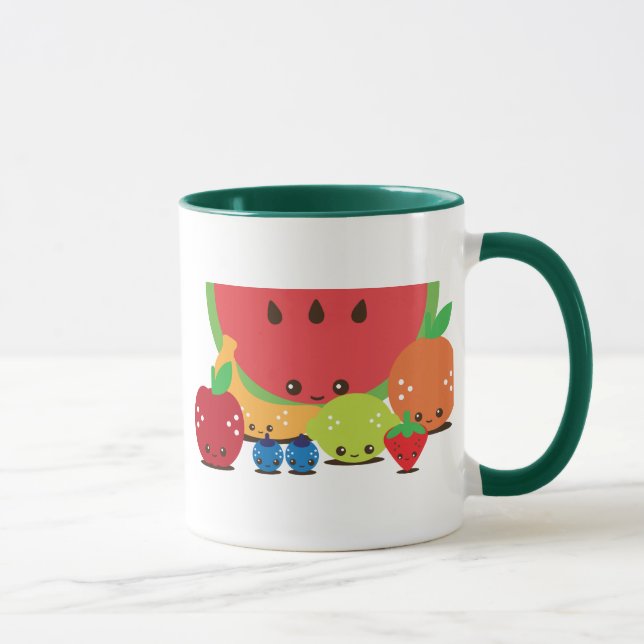 Mug Groupe de fruits de Kawaii (Droite)