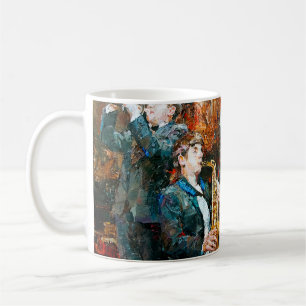 Mug Groupe de jazz élégant jouant de la musique sur la