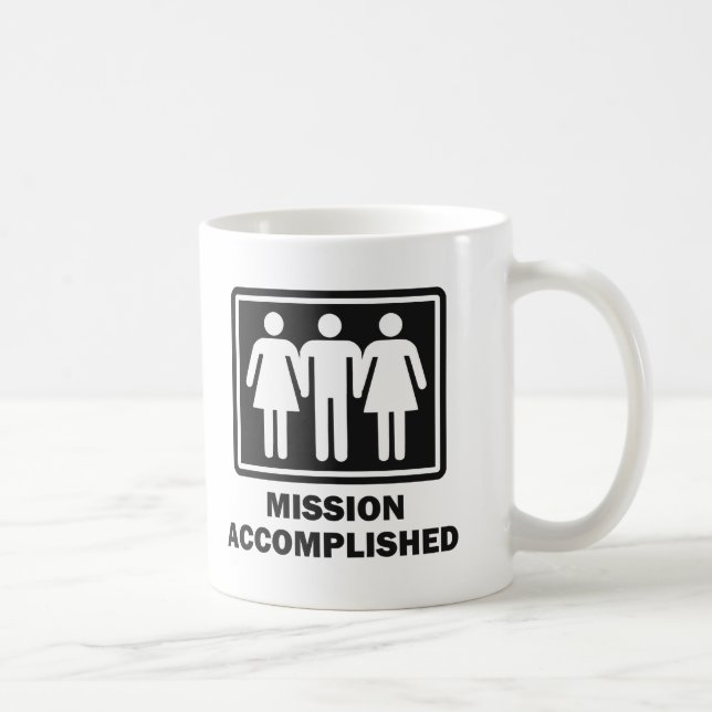 Mug Groupe de trois personnes accompli de mission (Droite)