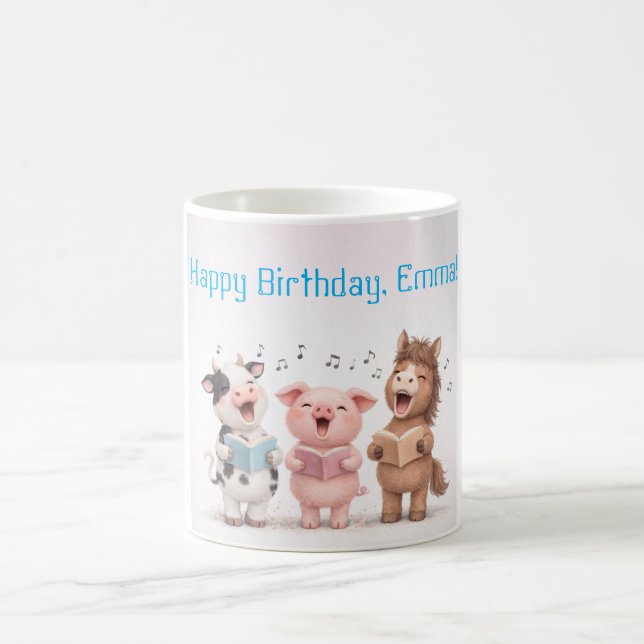 Mug Groupe des Animaux de la Ferme Anniversaire (Centre)