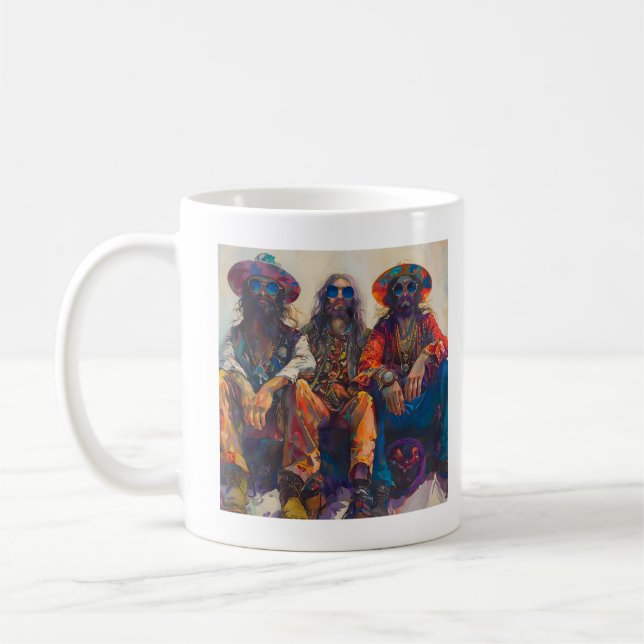 Mug Groupe d'hommes hippies (Gauche)