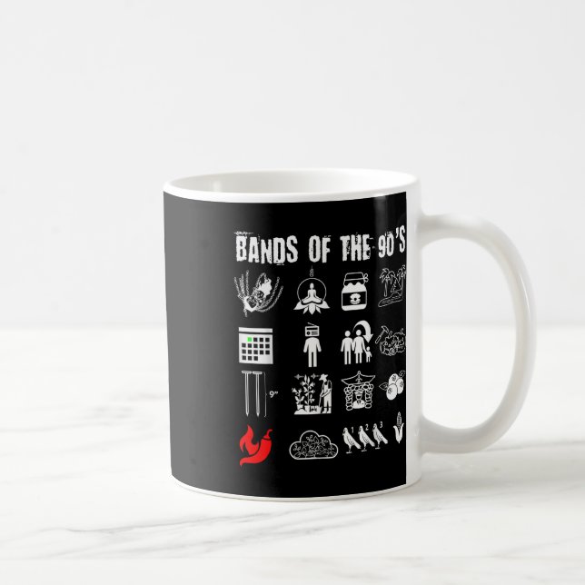 Mug Groupes de Rock Alternatif Iconiques et Ringards D (Droite)