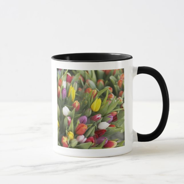 Mug Groupes de tulipes colorées (Droite)
