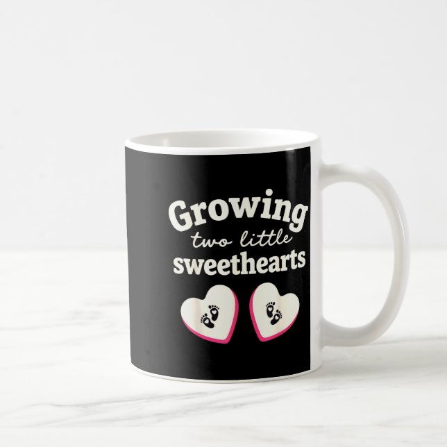 Mug Growing Two Little Sweethearts Valentines Pregnanc (Droite)