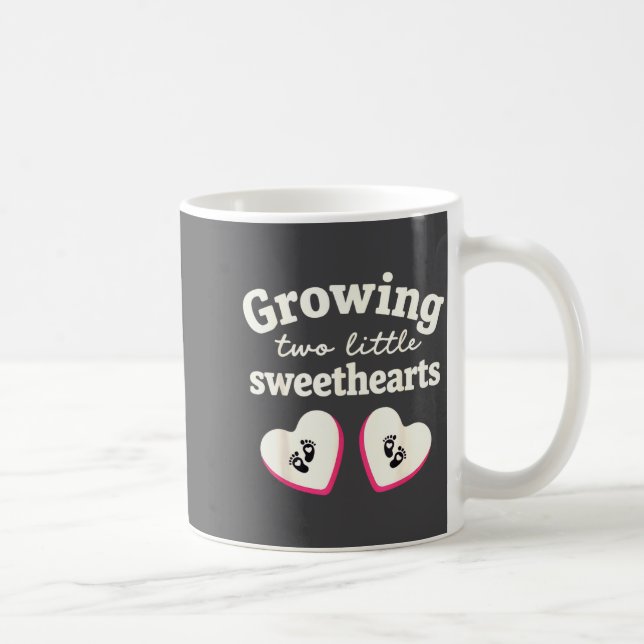Mug Growing Two Little Sweethearts Valentines Pregnanc (Droite)